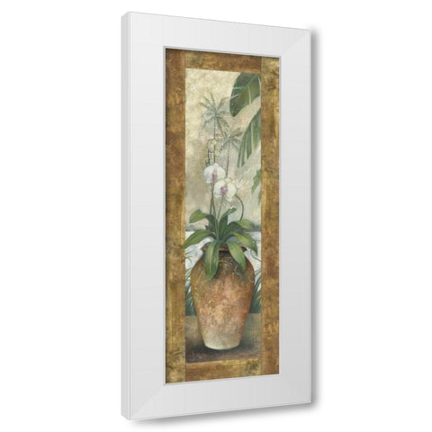 Orchids in Paradise II White Modern Wood Framed Art Print by Vollherbst-Lane, Elaine