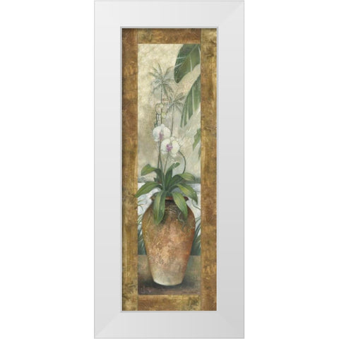 Orchids in Paradise II White Modern Wood Framed Art Print by Vollherbst-Lane, Elaine