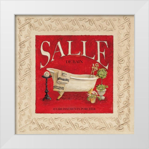 Salle White Modern Wood Framed Art Print by Olson, Charlene