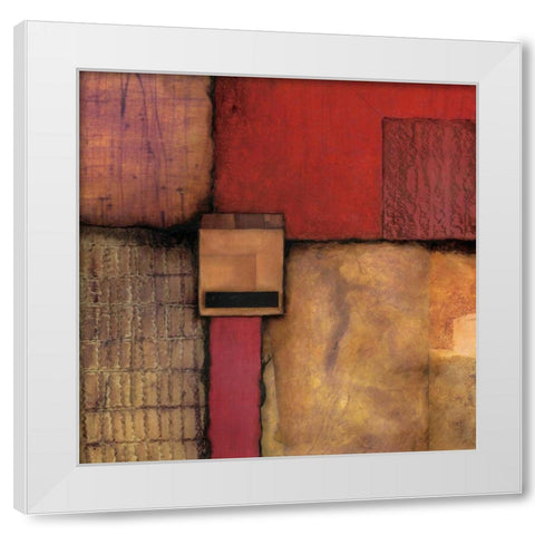 Burnt Orange I White Modern Wood Framed Art Print by Olson, Norm