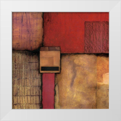 Burnt Orange I White Modern Wood Framed Art Print by Olson, Norm