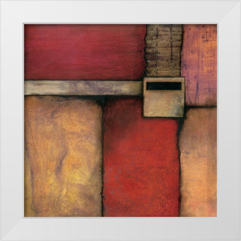 Burnt Orange II White Modern Wood Framed Art Print by Olson, Norm