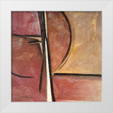 Movement I White Modern Wood Framed Art Print by Alldredge, Joy