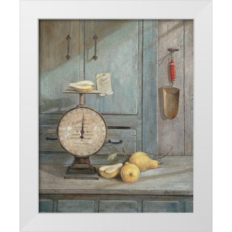 Spice Pears White Modern Wood Framed Art Print by Manning, Ruane