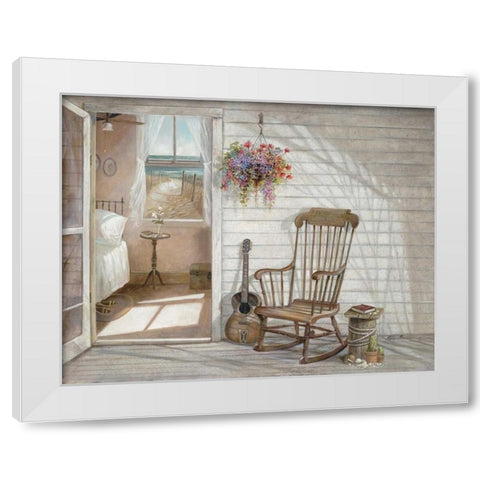 Salt Air and Music White Modern Wood Framed Art Print by Manning, Ruane