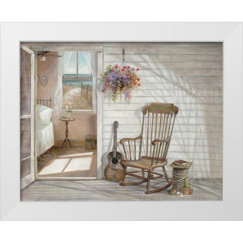 Salt Air and Music White Modern Wood Framed Art Print by Manning, Ruane