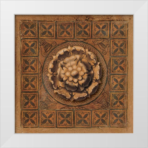 Mystic Medallion II White Modern Wood Framed Art Print by Pattinian, Merri