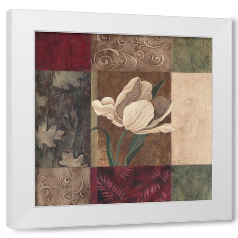 Jewel Tones I White Modern Wood Framed Art Print by Donovan, Maria
