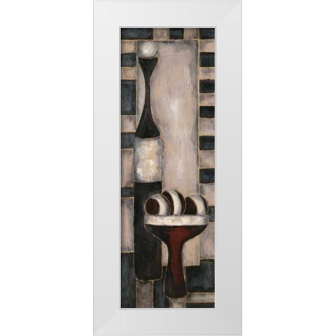 Tribal Texture I White Modern Wood Framed Art Print by Combs, Joyce