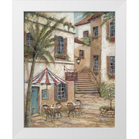 Vino y Queso White Modern Wood Framed Art Print by Manning, Ruane
