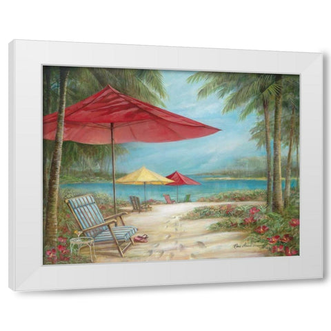 Relax Paradise I White Modern Wood Framed Art Print by Manning, Ruane