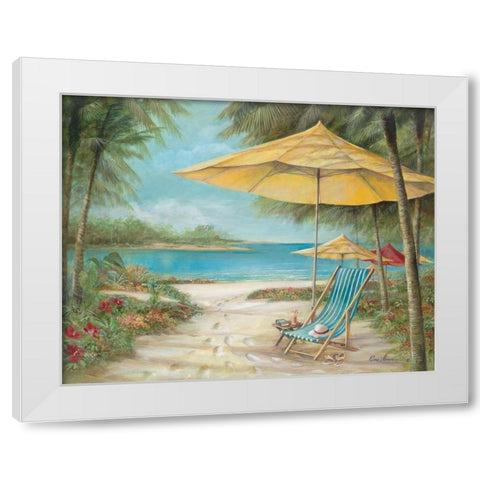 Relax Paradise II White Modern Wood Framed Art Print by Manning, Ruane