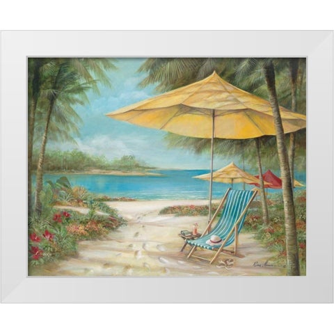 Relax Paradise II White Modern Wood Framed Art Print by Manning, Ruane