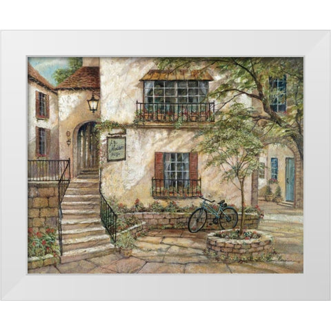 La Maison du Vin White Modern Wood Framed Art Print by Manning, Ruane