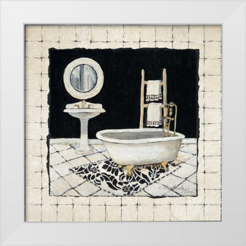 Pamper Me II White Modern Wood Framed Art Print by Olson, Charlene