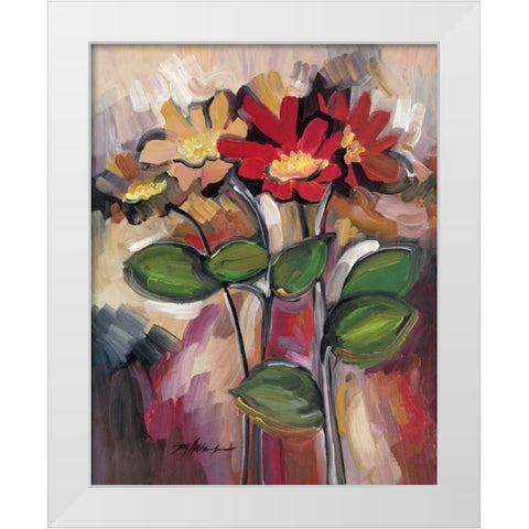Daisy Divine II White Modern Wood Framed Art Print by Alldredge, Joy