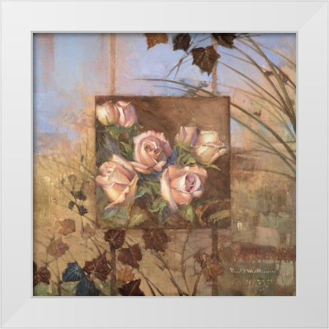 Signna Rose White Modern Wood Framed Art Print by Mathenia, Paul