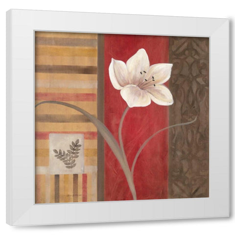 Spice Stripes I White Modern Wood Framed Art Print by Robinson, Carol