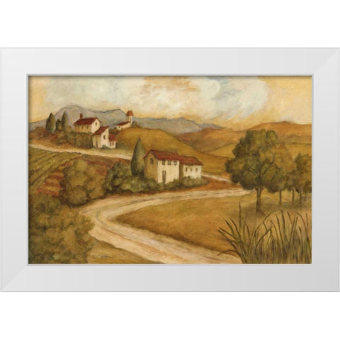 Traveling the Countryside I White Modern Wood Framed Art Print by Olson, Charlene