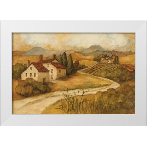 Traveling the Countryside II White Modern Wood Framed Art Print by Olson, Charlene