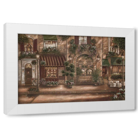 Gourmet Shoppes I White Modern Wood Framed Art Print by Brown, Betsy