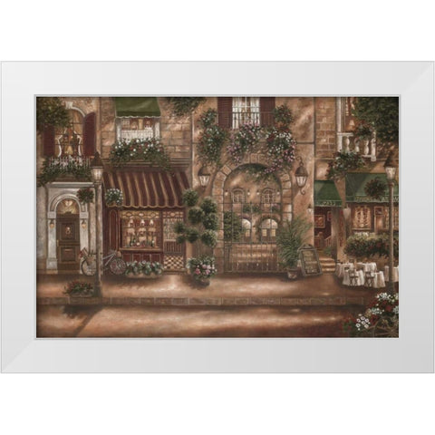 Gourmet Shoppes I White Modern Wood Framed Art Print by Brown, Betsy