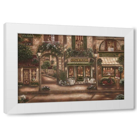 Gourmet Shoppes II White Modern Wood Framed Art Print by Brown, Betsy