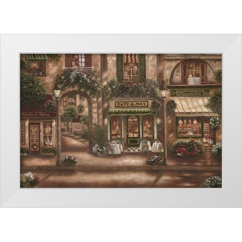 Gourmet Shoppes II White Modern Wood Framed Art Print by Brown, Betsy