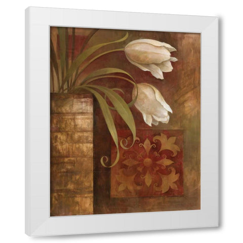 Tulip Interlude I White Modern Wood Framed Art Print by Vollherbst-Lane, Elaine