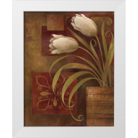 Tulip Interlude II White Modern Wood Framed Art Print by Vollherbst-Lane, Elaine