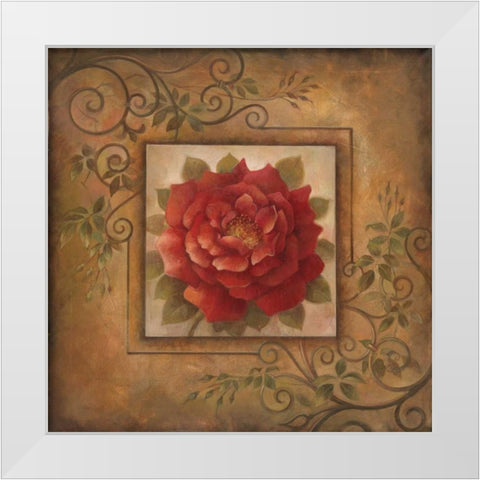 Sacred Rose I White Modern Wood Framed Art Print by Vollherbst-Lane, Elaine