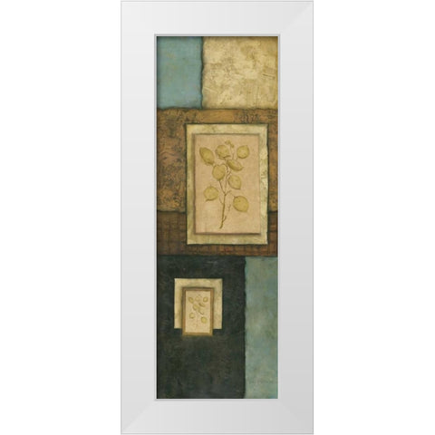 Teal Temptation I White Modern Wood Framed Art Print by Olson, Norm