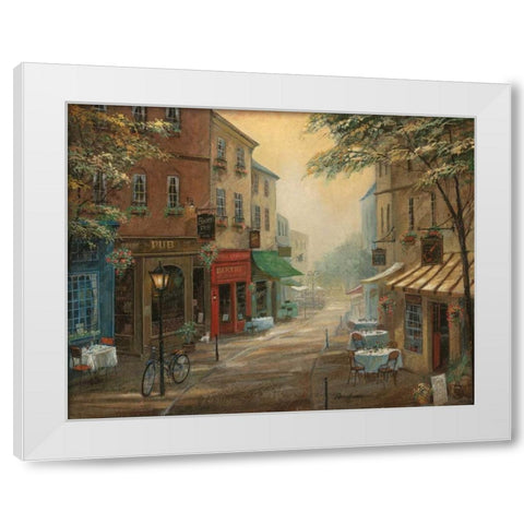 Bogeys Pub White Modern Wood Framed Art Print by Manning, Ruane