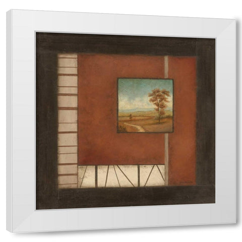 Linear Landscape I White Modern Wood Framed Art Print by Carroll, Jane