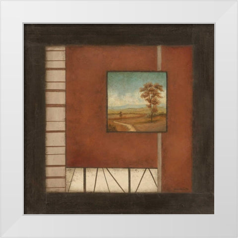 Linear Landscape I White Modern Wood Framed Art Print by Carroll, Jane