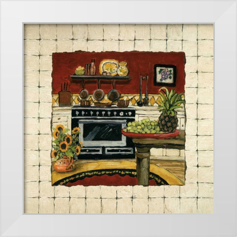 Cozy Cooking II White Modern Wood Framed Art Print by Olson, Charlene