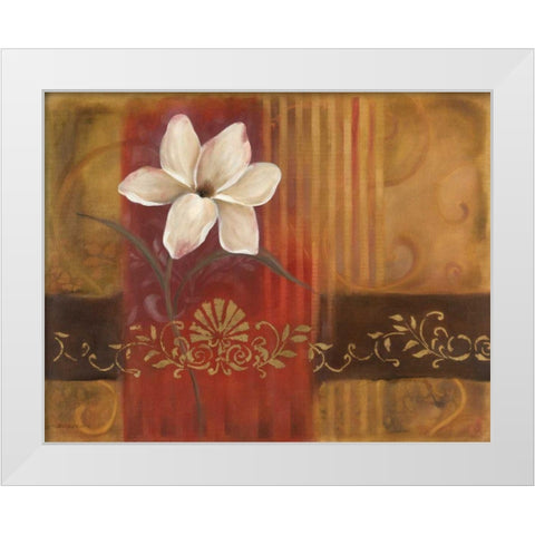 Golden Delight I White Modern Wood Framed Art Print by Robinson, Carol