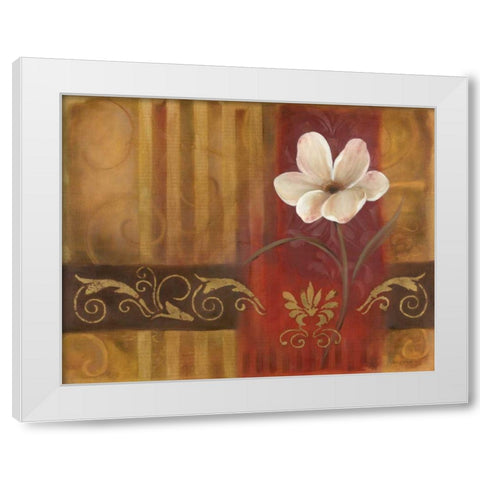 Golden Delight II White Modern Wood Framed Art Print by Robinson, Carol