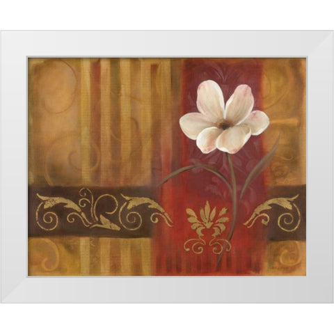 Golden Delight II White Modern Wood Framed Art Print by Robinson, Carol