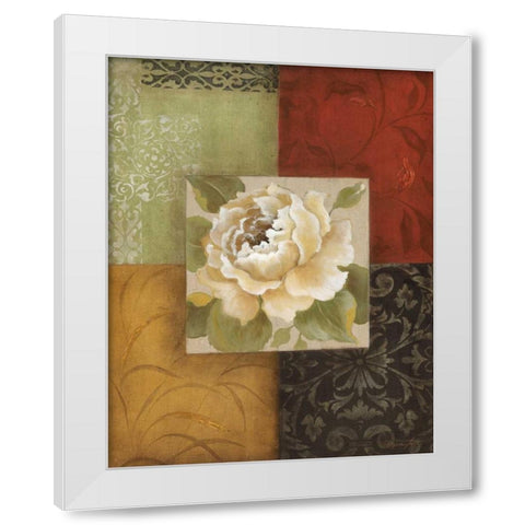 Beautiful as Peonies II White Modern Wood Framed Art Print by Tava Studios