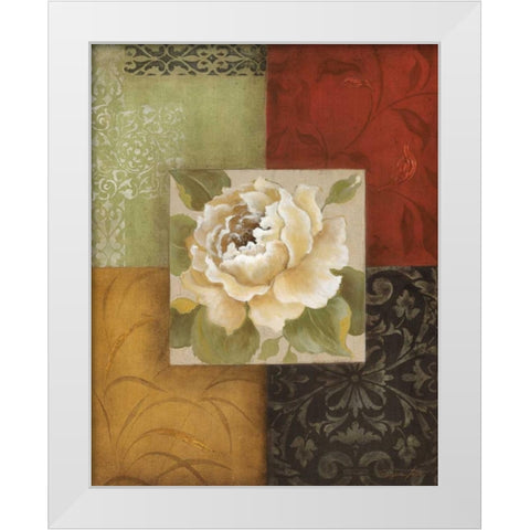 Beautiful as Peonies II White Modern Wood Framed Art Print by Tava Studios