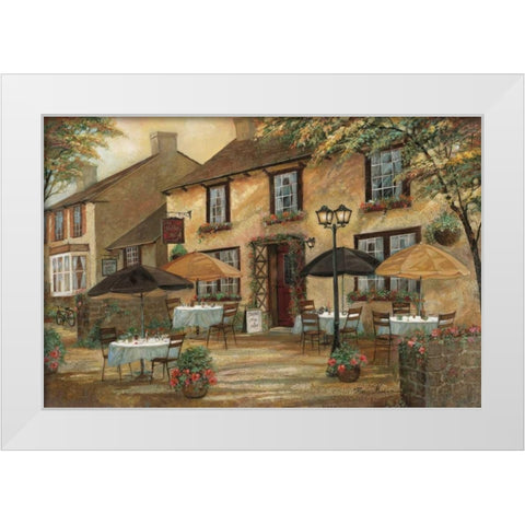 The Mobley Inn White Modern Wood Framed Art Print by Manning, Ruane