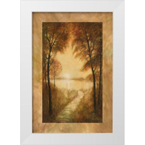 Landscape Tranquility II White Modern Wood Framed Art Print by Manning, Ruane
