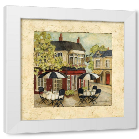 Corner Cafe I White Modern Wood Framed Art Print by Olson, Charlene