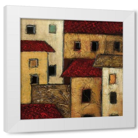City Block I White Modern Wood Framed Art Print by Galaxy of Graphics