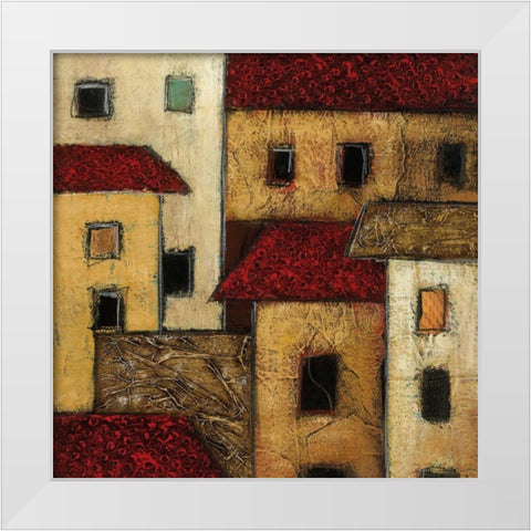 City Block I White Modern Wood Framed Art Print by Galaxy of Graphics