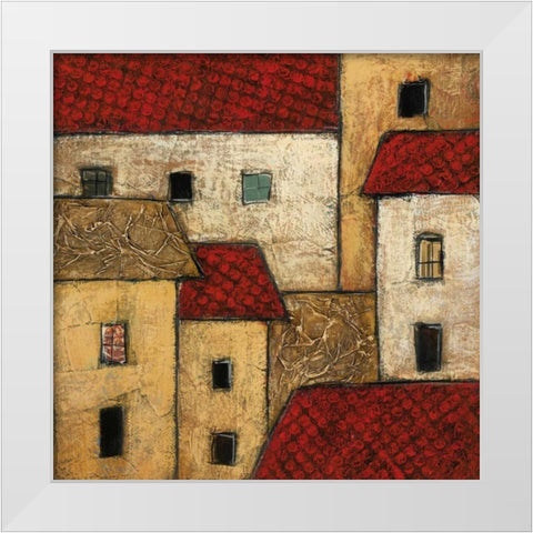 City Block II White Modern Wood Framed Art Print by Galaxy of Graphics