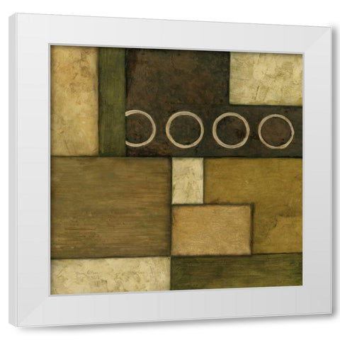 Linear Sphere I White Modern Wood Framed Art Print by Olson, Norm
