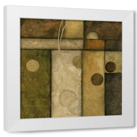 Linear Sphere III White Modern Wood Framed Art Print by Olson, Norm
