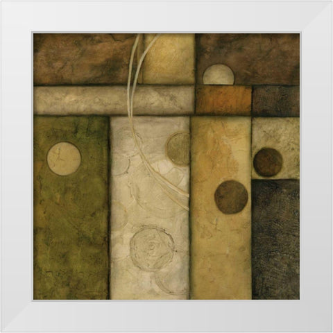 Linear Sphere III White Modern Wood Framed Art Print by Olson, Norm